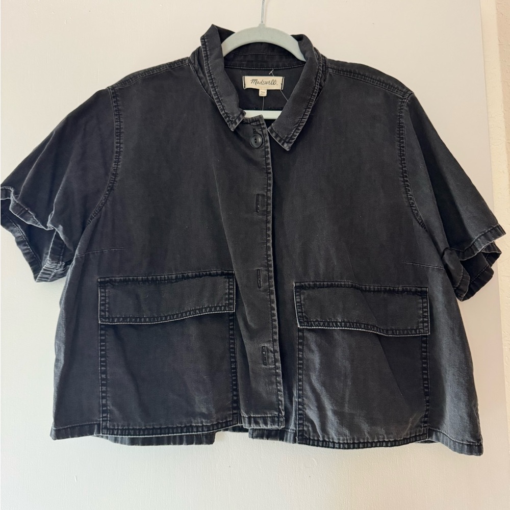 Madewell Charcoal Short Sleeve Jean Jacket
